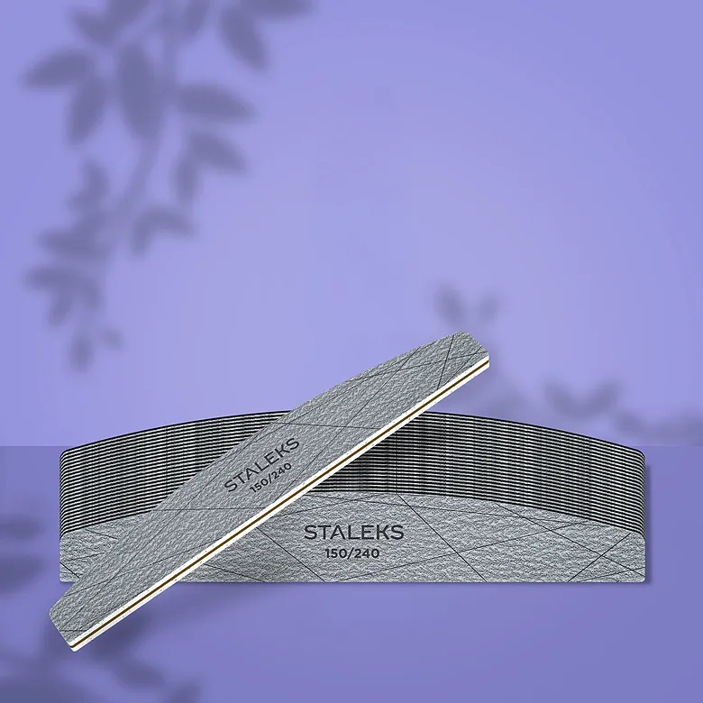 STALEKS SMART 40 Minerālā nagu vīlīte, pusmēness, 150/240 grit (25 pcs) NFS-40-150/240-25