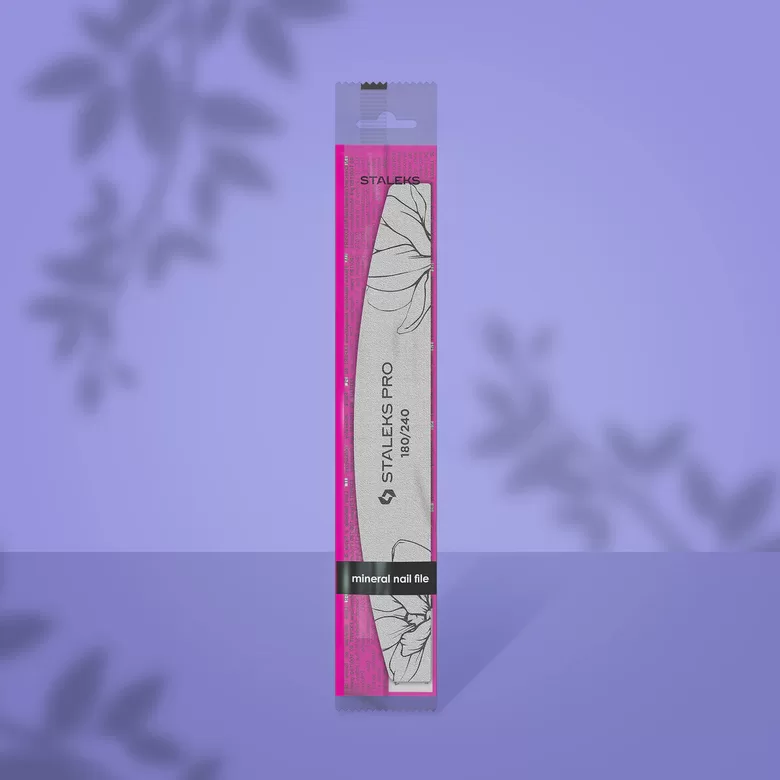 STALEKS minerālā nagu vīle EXPERT 40, pusmēness, 180/240 griti