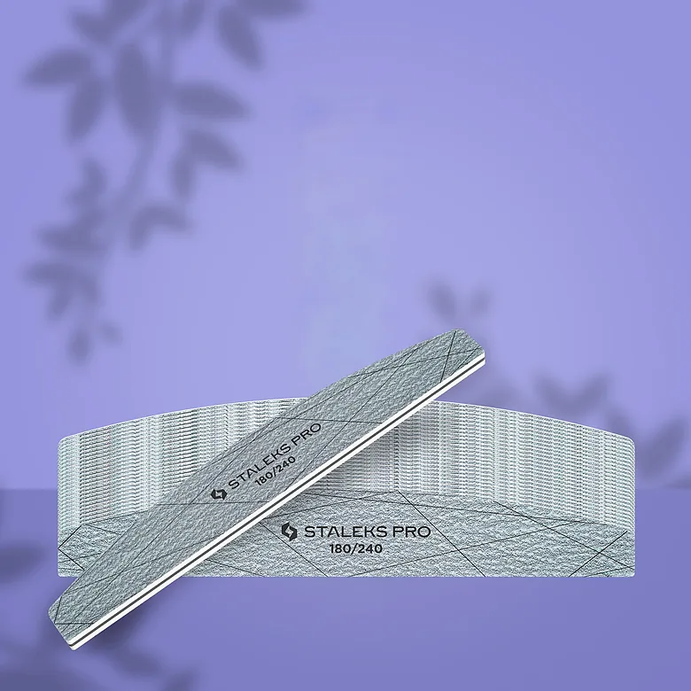 STALEKS SMART 40 Minerālā nagu vīlīte, pusmēness, 150/180 grit (25 pcs) NFS-40-180/240-25
