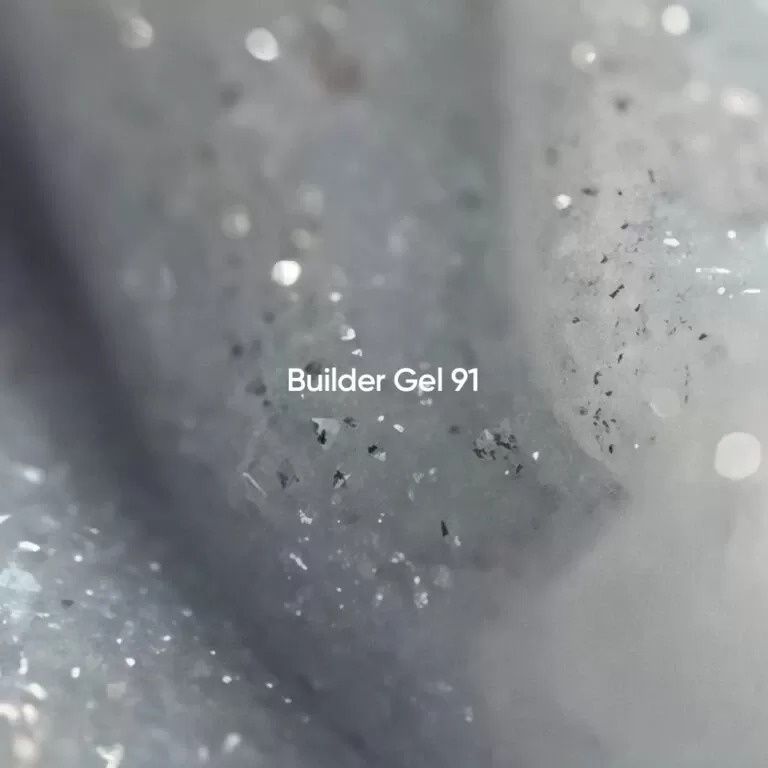 NAILSOFTHEDAY Builder gel 91 gaismu atstarojošs būvējošais gēls, pienains-sudrabs