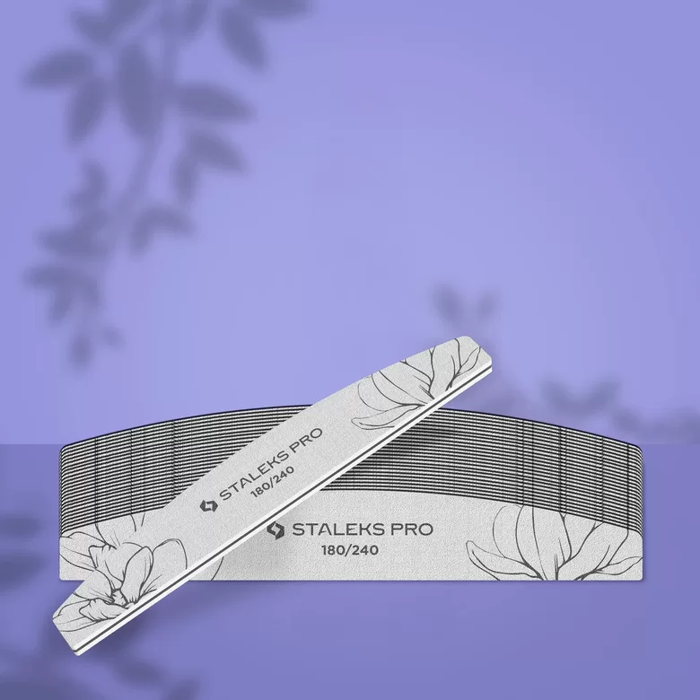 STALEKS Pusmēness minerālā nagu vīlīte EXPERT 40 Griti: 180/240 (25 gab.)