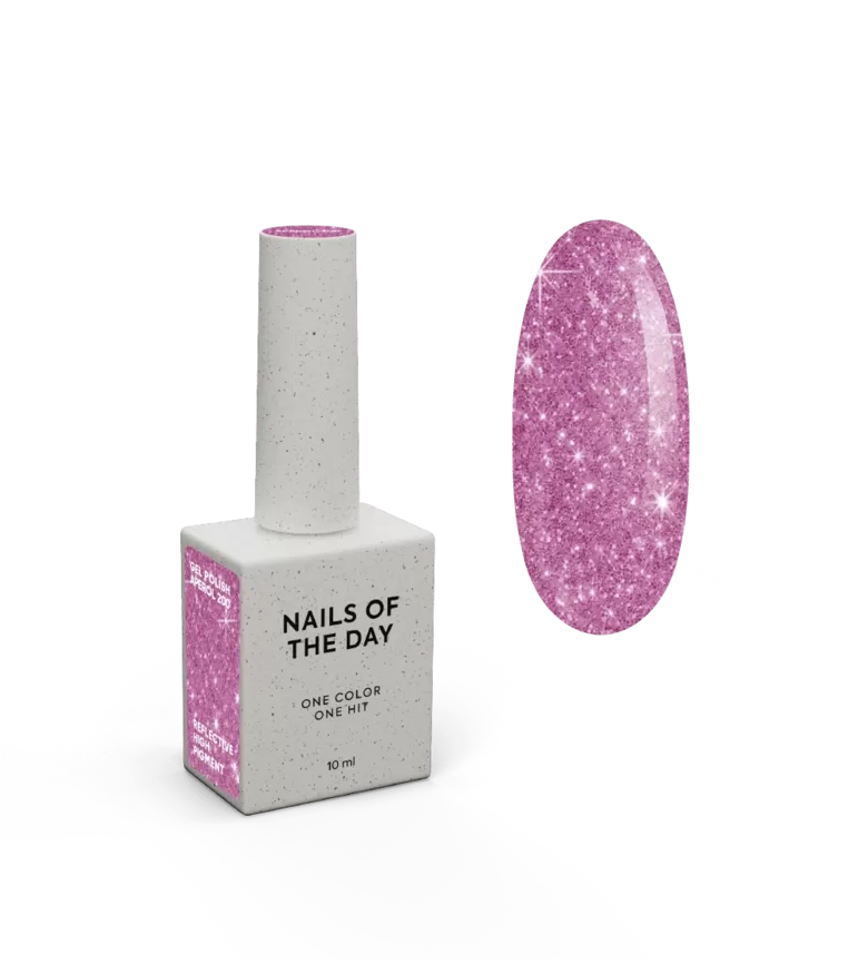 NAILSOFTHEDAY gel polish APEROL 200 - gaismu atstarojošā gēllaka, rozā