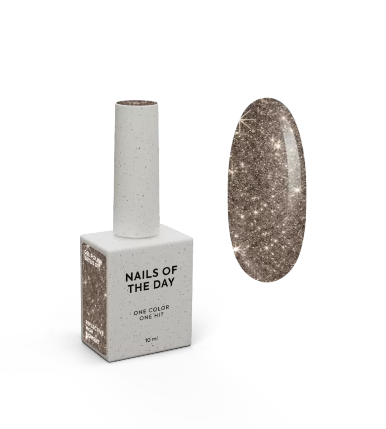 NAILSOFTHEDAY gel polish BAYLIS 011 - gaismu atstarojošā gēllaka, zelts