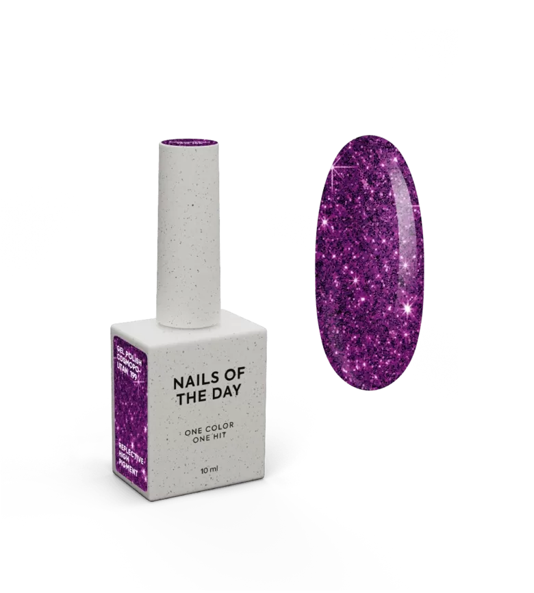 NAILSOFTHEDAY gel polish COSMOPOLITAN 199 - gaismu atstarojošā gēllaka, tumši rozā