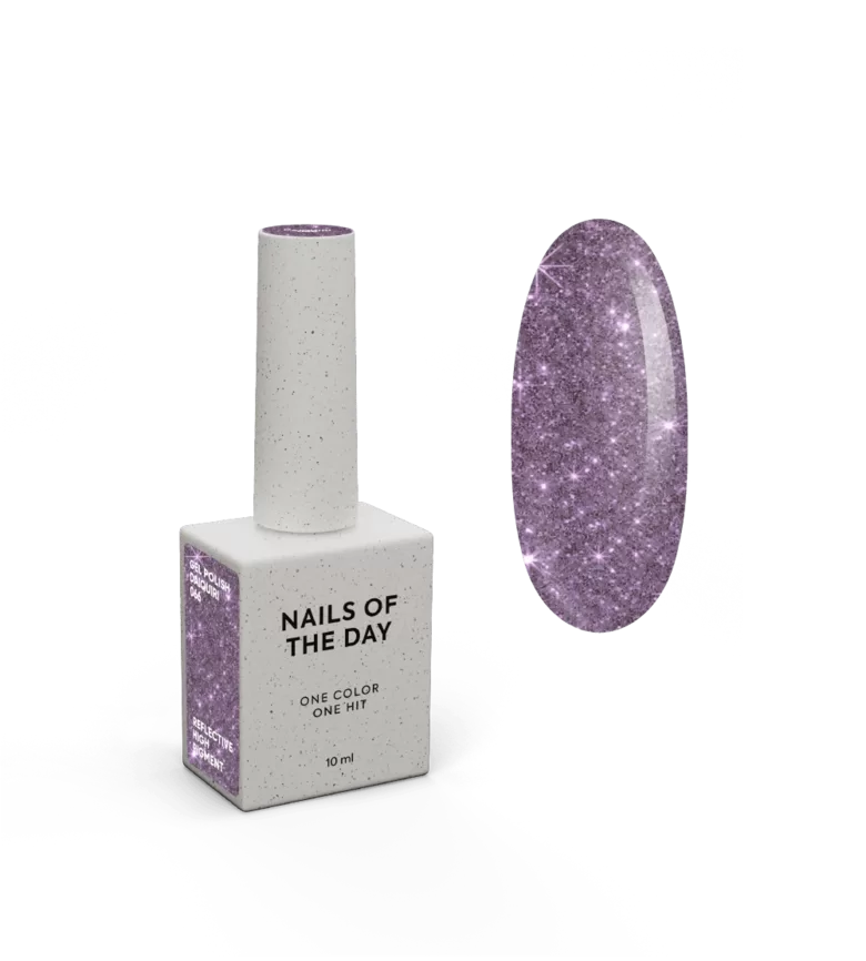 NAILSOFTHEDAY gel polish DAIQUIRI 066 - gaismu atstarojošā gēllaka, lillā