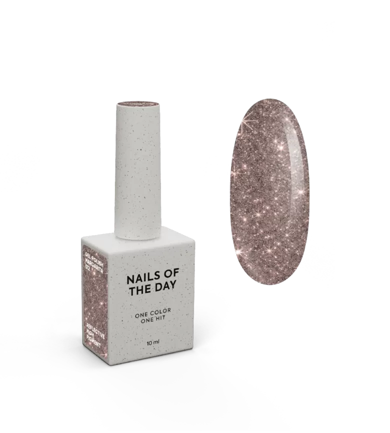 NAILSOFTHEDAY gel polish MARGARITA 012 - gaismu atstarojošā gēllaka, rozā nude