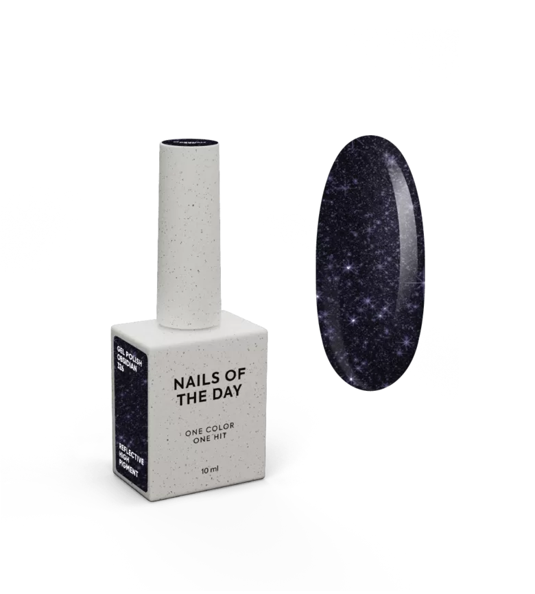 NAILSOFTHEDAY gel polish OBSIDIAN 326 - gaismu atstarojošā gēllaka, tumši violets