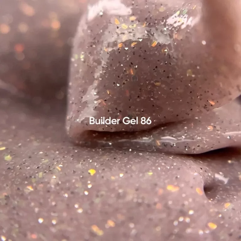 NAILSOFTHEDAY Builder gel 86 gaismu atstarojošais gēls ar opālu, vēss nude