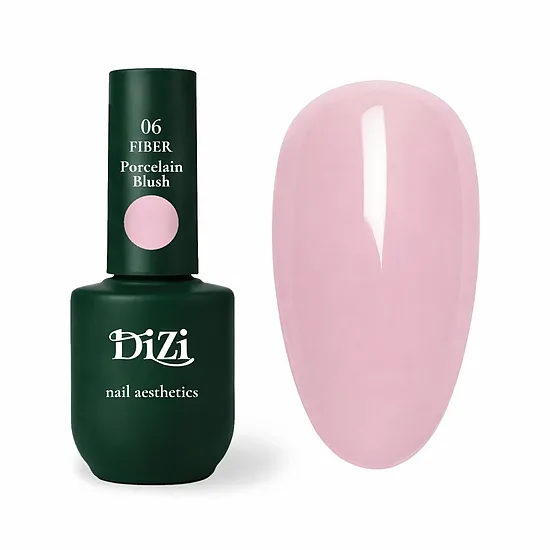 Fiber Base gel DiZi 06 Porcelain Blush 15ml, bāze