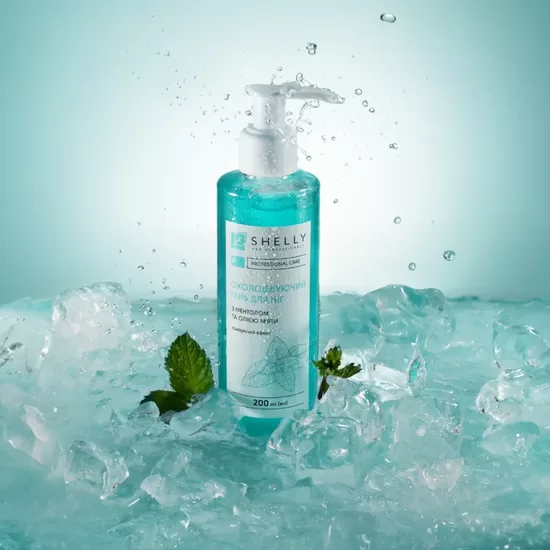 SHELLY Atvēsinošs kāju gēls ar mentolu un piparmētras eļļu