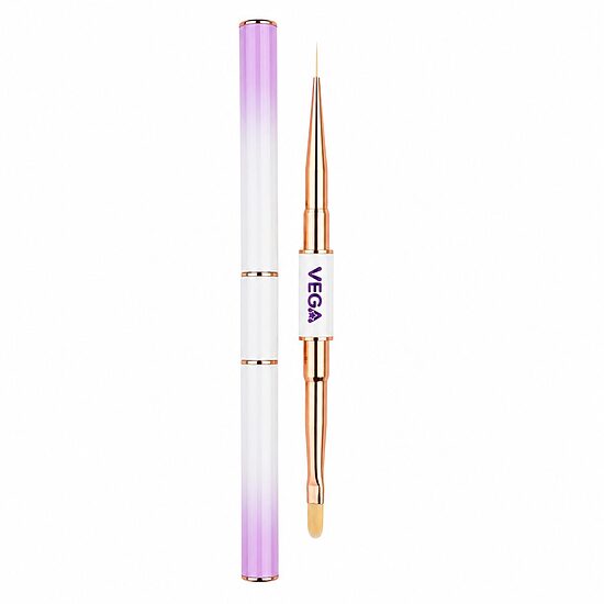 VEGA divpusējā ota: liner 11mm, gēlam 11mm