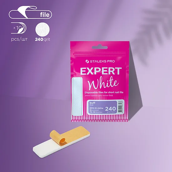 STALEKS EXPERT 51 Līmējamās vīles-bafi īsajām vīlēm, 240 griti (10 gab.) DFE-51-240w