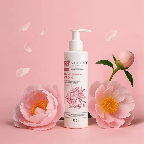 SHELLY roku un nagu krēms ar kalogēnu, elastīnu un peoniju ekstraktu, dažādi tilpumi
