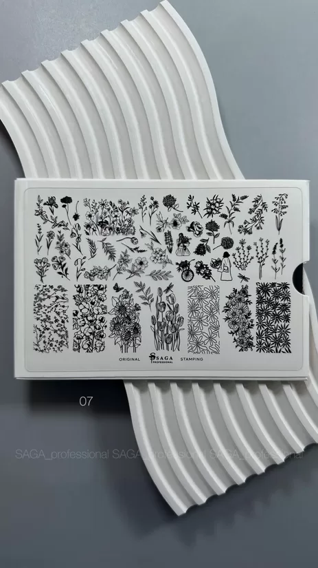 Stamping plāksne SAGA professional stamping plate No. 07 "Summer" 