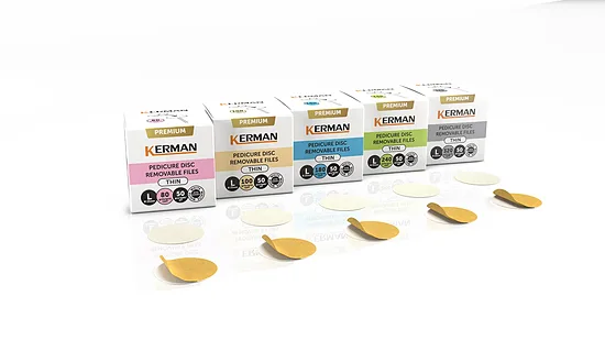 KERMAN Premium maināmie pedikīra diska faili (plānie),L Ø25mm,50gb