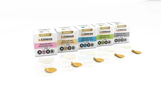 KERMAN Premium maināmie pedikīra diska faili (plānie),M Ø20mm,50gb