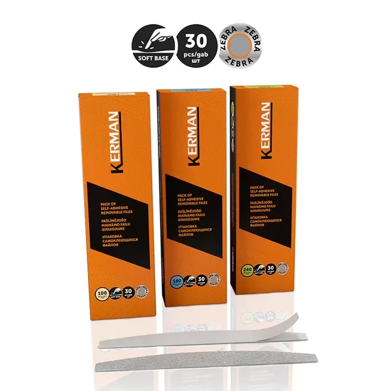Files with softening Halfmoon zebra. 30pcs.