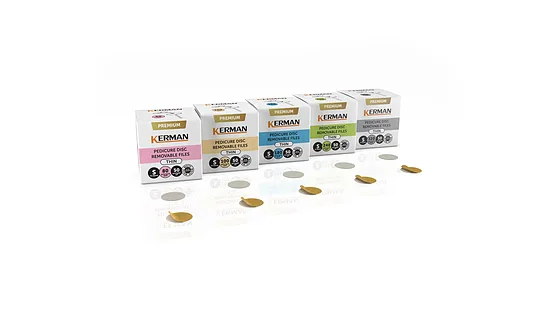 KERMAN Premium maināmie pedikīra diska faili (plānie), S Ø15mm,50gb