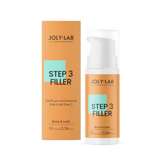 Joly:Lab Step 3 FILLER Eyebrow and eyelash lamination product, 10 ml - emulsija skropstu un uzacu laminēšanai 3.solis