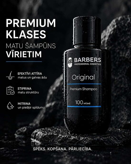 Barbers™ Professional Cosmetics Miami premium šampūns vīriešiem 100ml