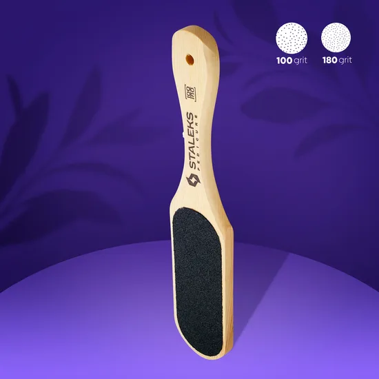 STALEKS BEAUTY & CARE 10 TYPE 1 Divpusēja koka pēdu vīle, 100/180 griti ABC 10/1