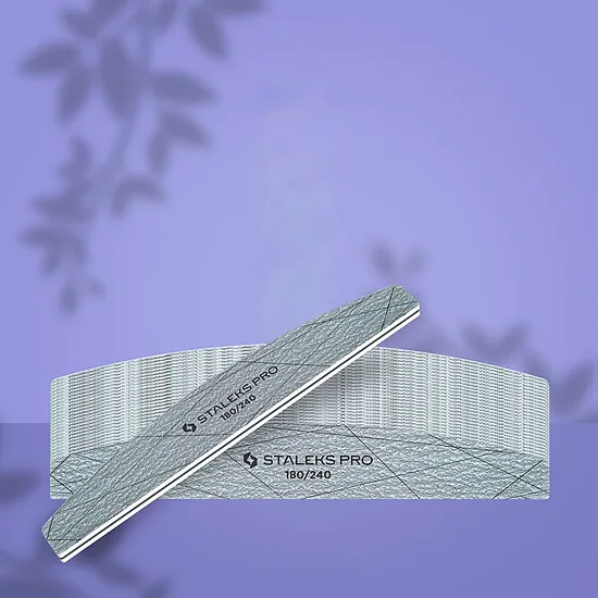 STALEKS SMART 40 Minerālā nagu vīlīte, pusmēness, 150/180 grit (25 pcs) NFS-40-180/240-25