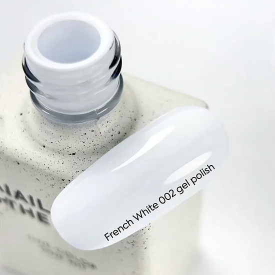 NAILSOFTHEDAY Gel Polish French White 002 — cool ultra-white gel polish with one-coat coverage, 10 ml