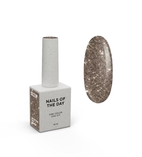 NAILSOFTHEDAY gel polish BAYLIS 011 - gaismu atstarojošā gēllaka, zelts