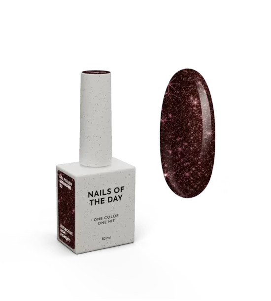 NAILSOFTHEDAY Gel polish GRENADINE 152 - gaismu atstarojošā gēllaka, bordo