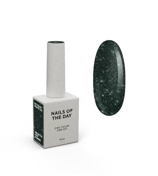 NAILSOFTHEDAY gel polish MOHITO 354 - gaismu atstarojošā gēllaka, tumši zaļš