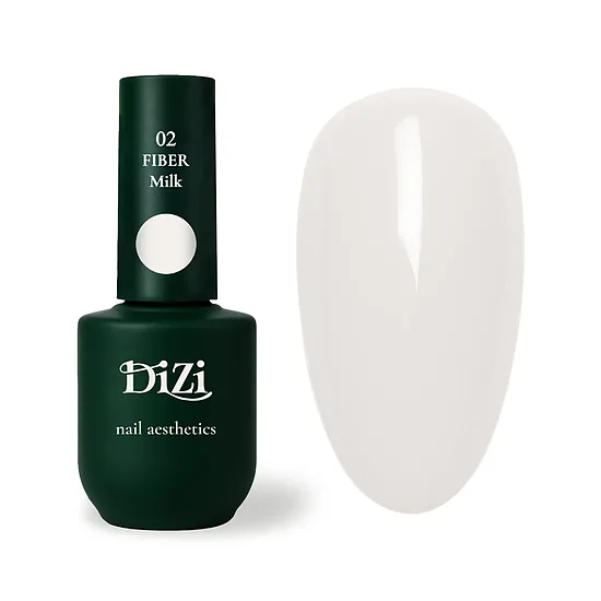 Fiber Base gel DiZi 02 Milk 15ml, pienaini balta bāze